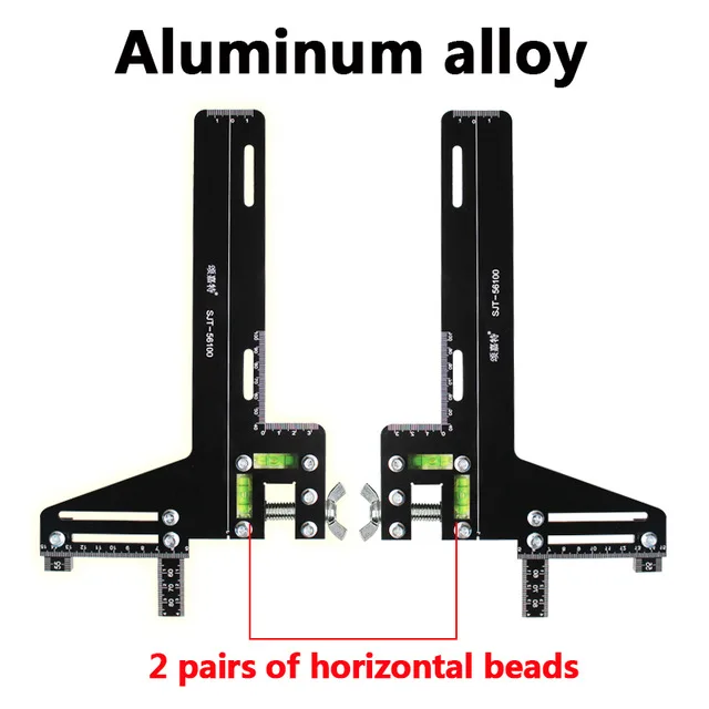 Двойная линия одиночная линия из нержавеющей стали алюминиевый сплав направляющая линейка Лифт направляющая позиционирование линейка манометр школьная направляющая линейка - Цвет: Aluminum alloy