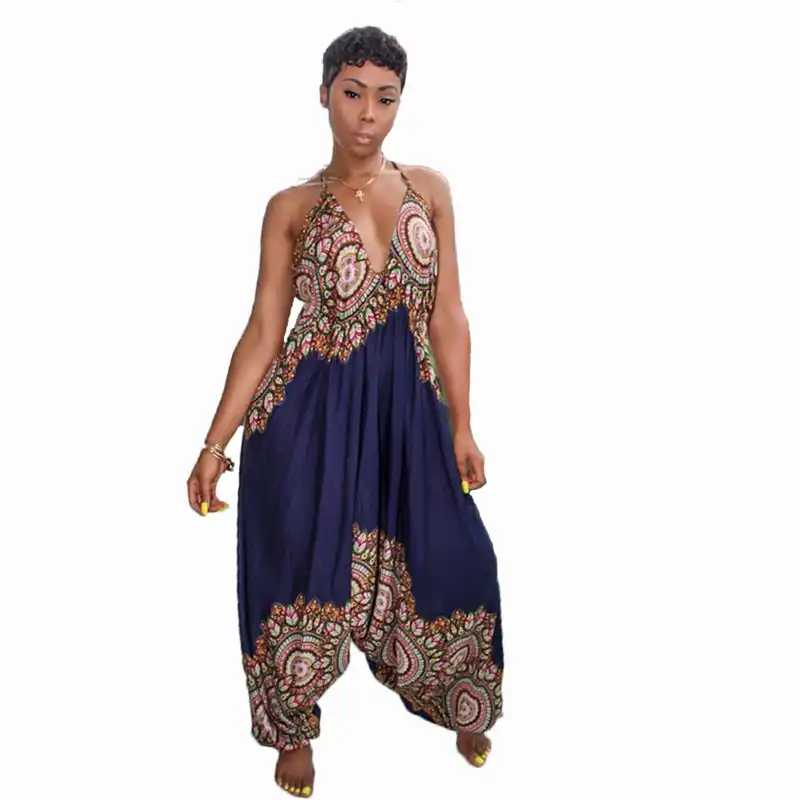 African print harem jumpsuit Clearance