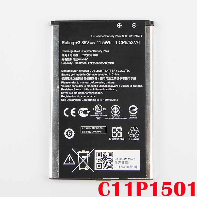 100% Оригинальный аккумулятор 3000 мАч C11P1501 для Asus Zenfone 2 Laser Zenfone2 ZE601KL Selfie ZE550KL ZE6 Battery +