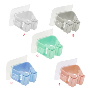 

Punch-free Mop Clip Bathroom Broom Hanger Multifunction Household Hole Free Mop Clip,