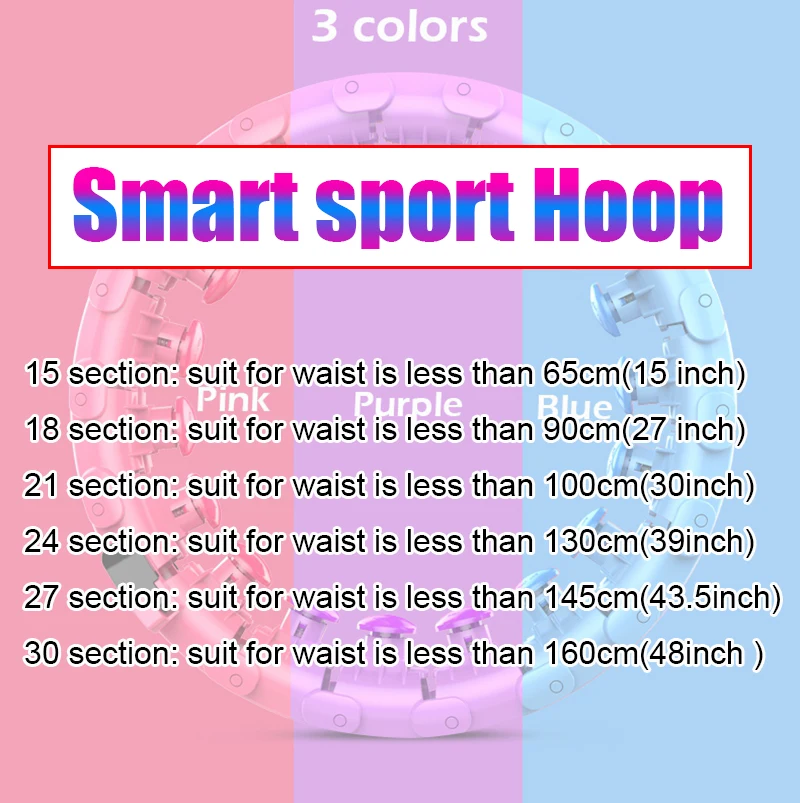 Intelligent Counting Fitness Sport Hoop Smart Sport Hoop Adjustable Thin Waist Exercise Gym Fitness Equipment Home Training