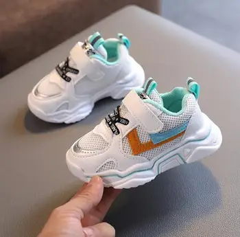 

New Children Flat Sports Shoes 2020 Fashion Spring Autumn Winter Boys Girls Breathable Soft Damping Toddler Shoes Kids Sneakers