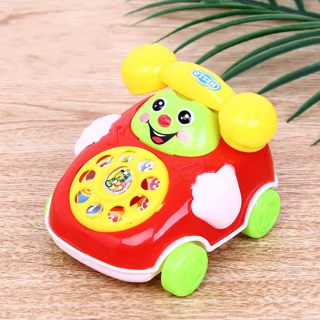 Clockwork Toys Baby Simulation Phone Toys Cartoon Pull Line Phone Gift Develop Intelligence Education Wind Up Toys For Kid 3