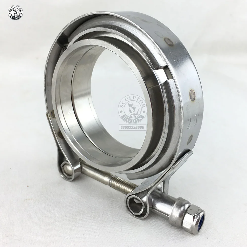 2" 2.25" 2.5" 2.75"Car Aluminum Flange V band Exhaust Clamp V-Band 2 2.25 2.5 2.75 Inch Aluminium Vband Clamps