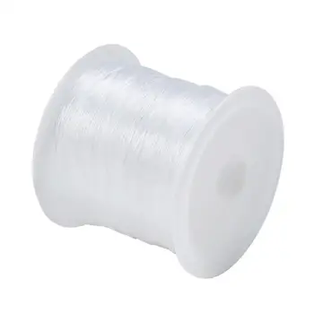 

pandahall 1Roll 0.2-0.6mm Clear Stretch Elastic Beading Cord String Thread Spool Roll for Necklace Bracelet DIY Jewelry Making