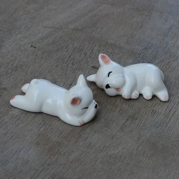 

2pcs Random Ceramic Dog Chopstick Holder Rack DIY Home Kitchen Spoon Fork Rest Decoration