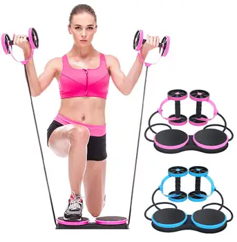 

Multi Function Double AB Roller Abdominal Wheel Foldable AB Muscle Trainer Home Wheel Fitness Equipment Waist Slimming Trainer