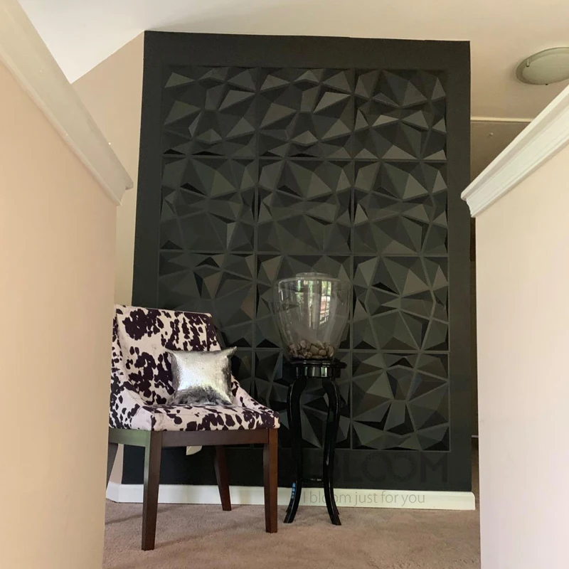 Panel decorativo de pared 3D de 30cm, diseño de diamante, azulejo de  plástico no autoadhesivo, 3D pegatina de pared, papel de pared para sala de  estar y baño, 6 uds. - AliExpress