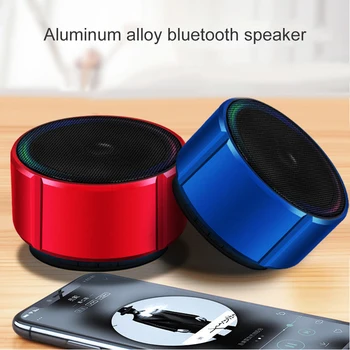 

Mini Wireless Bluetooth Speaker Metal Portable Small Steel Gun Speaker Subwoofer with USB FM Radio Music Player