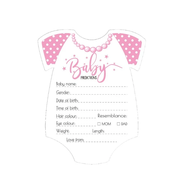 Onesie Baby Shower Advice Cards