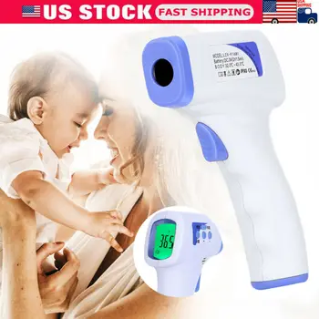 

Infant Children Adults LCD Infrared Thermometer Forehead Gun Ear Thermometer