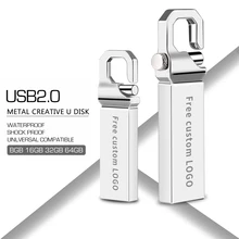 USB Flash ไดรฟ์ไดรฟ์ปากกาโลหะ 2.0 pendrive 32GB 16GB 8GB 4GB ความเร็วสูง USB stick 128GB 64GB ฟรีพิมพ์โลโก้(China)
