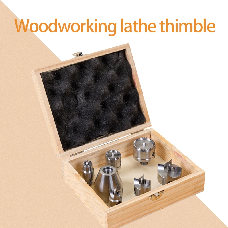 

Woodworking lathe thimble 7 sets M25 (1 inch 8 teeth) M33x3.5 woodworking lathe accessories