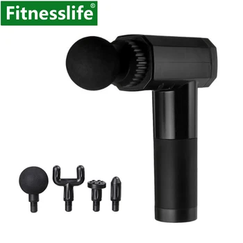 

Muscle Massage Fascia Guns 4200r/min 4 Head Mute Touch Screen Button Therapy Relax Electric Warp Film Impact Deep Vibration