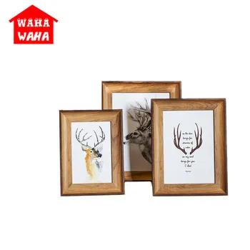 

European Family Vintage Photo Frame Hanging Wall Home Decor Retro Art Wooden Wedding Couple Pictures Frames Desktop Home Decor