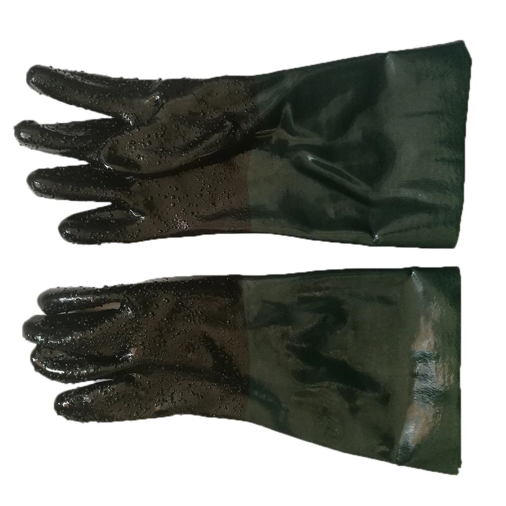 1 Pair Household Industrial Garden Protective Gloves Heavy Duty Work Gloves for Sand Blast Cabinet Sandblast Home Kitchen Clean