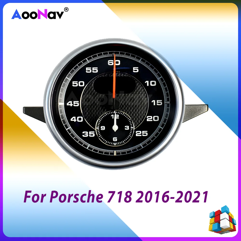 

Car Stopwatch For Porsche 718 2016-2021 Car Interior Dashboard Clock Decoration Clock Compass Electronic Time