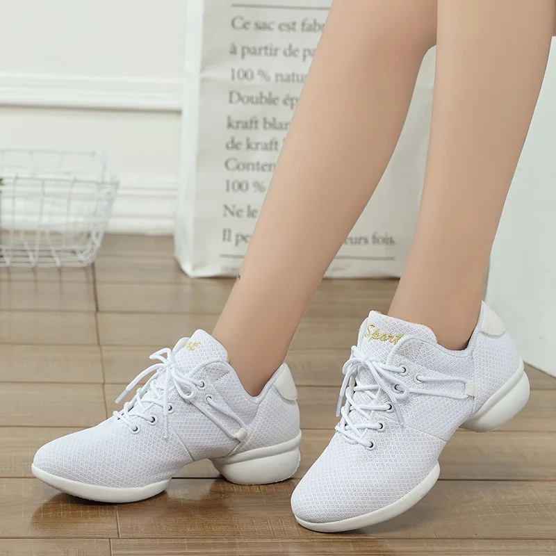 

Dance Shoes Women's Adult Soft-Sole Semi-high Heeled Jump Dance Shoe Mesh Breathable Sailor Dance Shoe Autumn Women's Jump Shoes