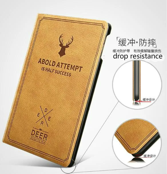 BOHYLOY For iPad Air 1 2 Case Smart Awake Sleep Stand PU Cartoon Deer Case For iPad Air 1 Air 2 Shockproof Cover Stand
