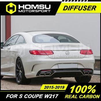 

s63 style kit carbon Fiber Rear Diffuser suitable For 2015-2019 S Coupe W217 C217 S63 Coupe carbon Fiber Rear Diffuser