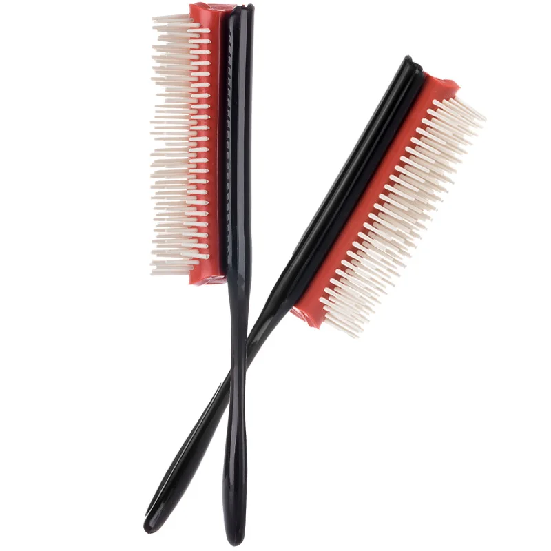 Профессиональная щетка для волос расческа для волос черная нейлоновая щетина 9 рядов расческа для волос Массажер щетка для укладки