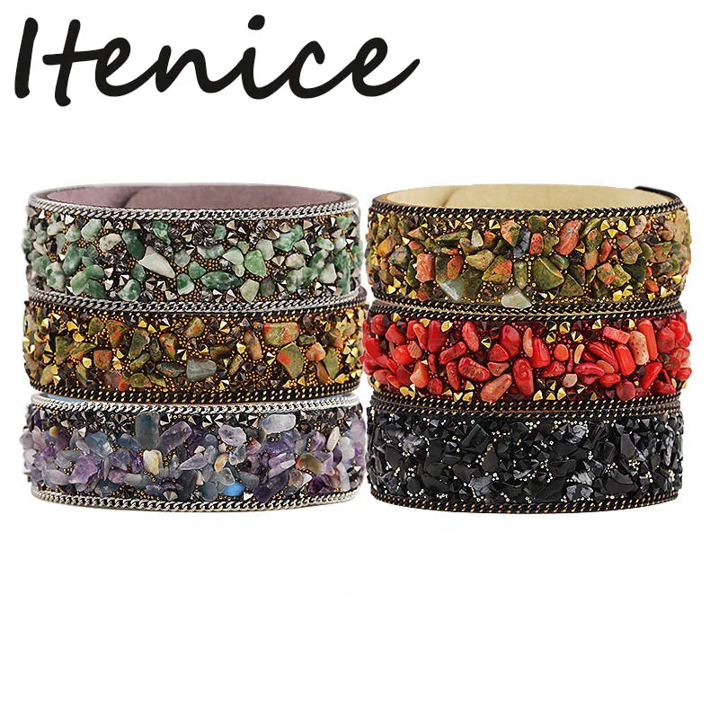 2016 Newest Fashion women jewelry rhinestone Leather Charm Bracelet Bangles with Buttons Adjust Size|charm bracelets bangles|leather charm