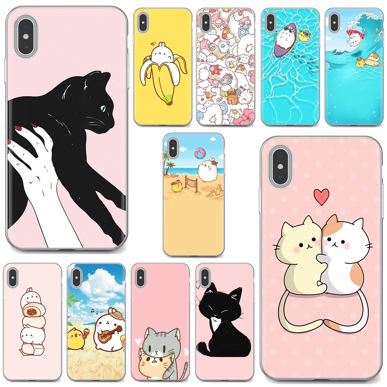 Мягкий чехол для Samsung Galaxy J1 J2 J3 J4 J5 J6 J7 J8 Plus 2018 Prime 2015 2016 2017 EU Kawaii Molang мультяшный аниме