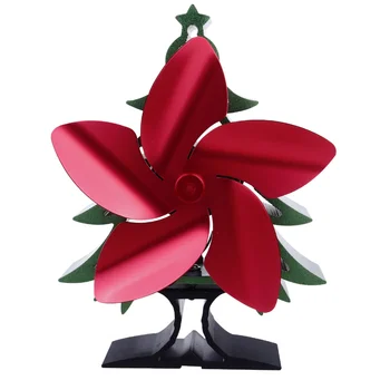 

1pc Heat Energy Drive Fan Christmas Tree Fan Fireplace Fan for Room Party Kitchen Home