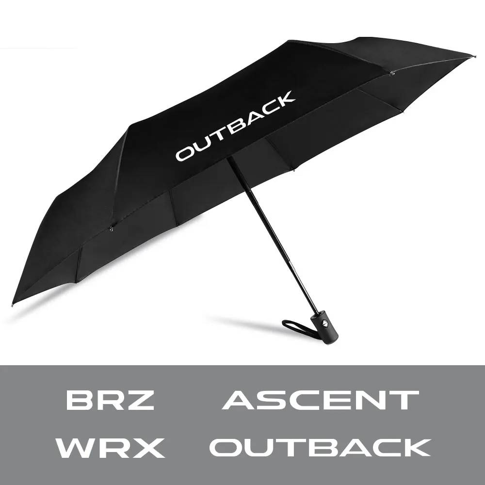 스바루 포레스터 어센트 레거시 아웃백 XV WRX BRZ 완전 자동 컴팩트 접이식 패션 우산 자동차 액세서리