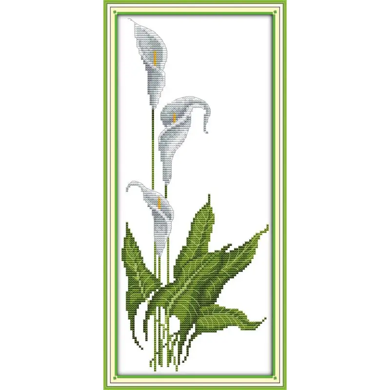 Joy Sunday Alocasia Callas Набор для вышивки крестиком своими руками вышивка рукоделие 11 &amp