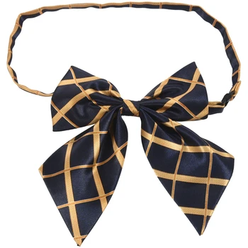 

Women's Ruffled Grid Prints Bowtie Neckwear Ornament