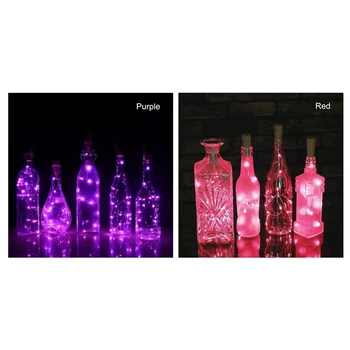 

Promotion! 2Pcs Solar 2M LED Cork Shaped 20 LED Night Fairy String Light Kork Solarbetrieben Licht Wine Bottle Lamp Party Celebr