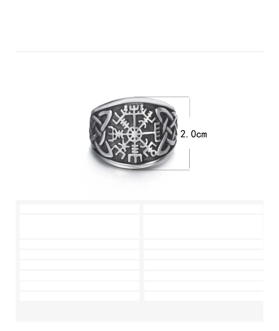 Мужское кольцо из нержавеющей стали Viking Valknut пиратский компас текстовый символ Винтажные Ювелирные изделия размер 8 9 10 11 12 13 14 15