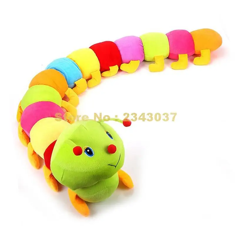 Colorful Caterpillar Wiggler Insect Worm Pillow Cushion Plush Bug Doll Children Stuffed 50120cm