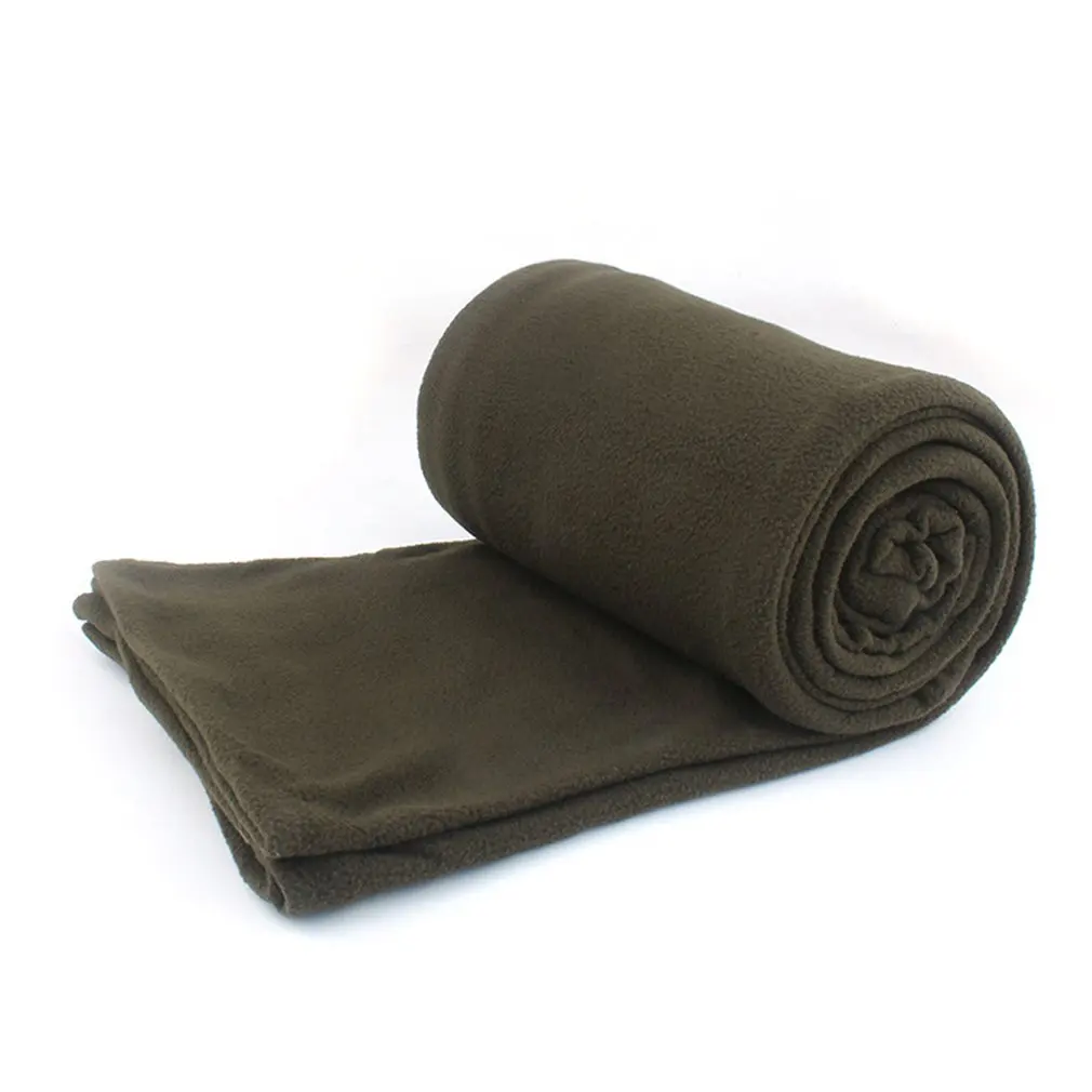 Портативный Сверхлегкий спальный мешок из флиса лайнер для наружного кемпинга путешествия дышащий складной аварийный кемпинг теплое одеяло - Цвет: Зеленый