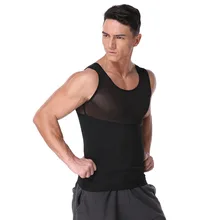 Новинка, европейский и американский мужской жилет для скульптуры талии и живота, трехслойная сетчатая ткань для тела