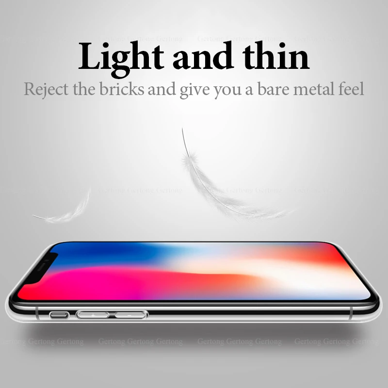 Чехол для телефона для iPhone 11 Pro 7 8 6 6s Plus для iPhone 11 X XS XR 7 8 6 6s 4 4S 11Pro max Прозрачный Силикон ТПЭ крышка