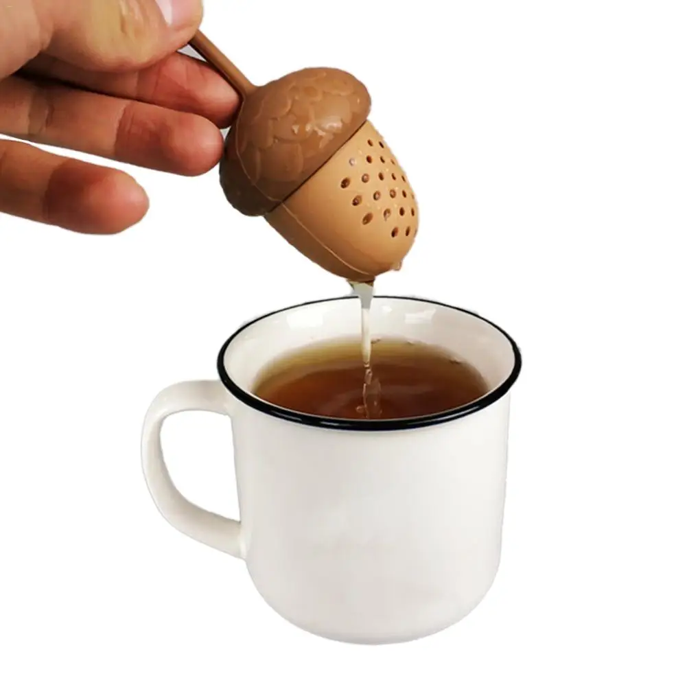 Ситечко для чая в форме сосны в форме конуса, Силиконовый Фильтр для заваривания чая, многоразовый фильтр для трав и специй, посуда для напитков, кухонные аксессуары