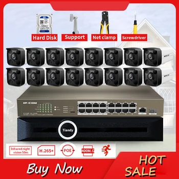 

GLVISION 16CH 4MP POE NVR Kit Security Camera System IR Indoor Outdoor CCTV PoE IP Cameras P2P View Video Surveillance Set