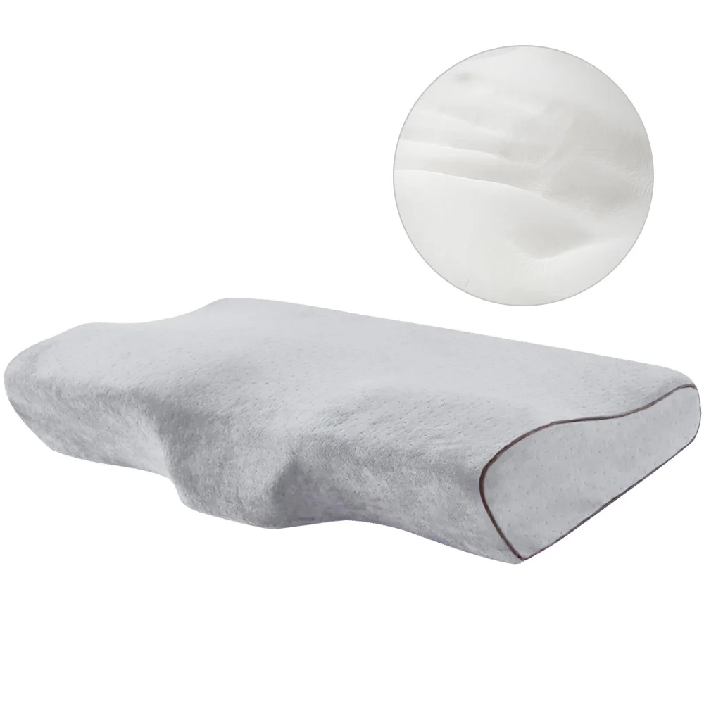 Пены памяти подушки в форме бабочки подушки для сна шеи ортопедические подушки массаж шеи боли шейки