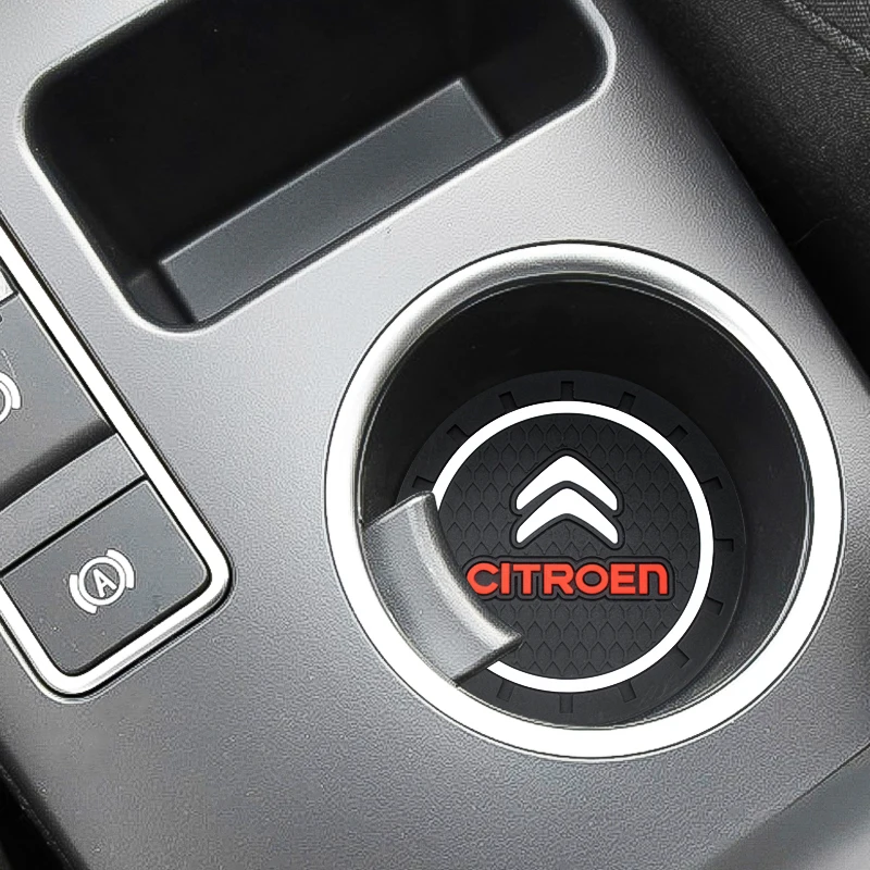 

1pcs Car-Styling PVC non-slip water coaster Mat Case For Citroen c3 c4 c5 berlingo c4 picasso c5 aircross xsara Car accessories