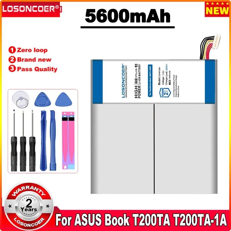 Аккумулятор LOSONCOER C21N1334 5600 мАч для ноутбука ASUS Transformer Book T200TA 12 дюймов T200T T200 1A 1K