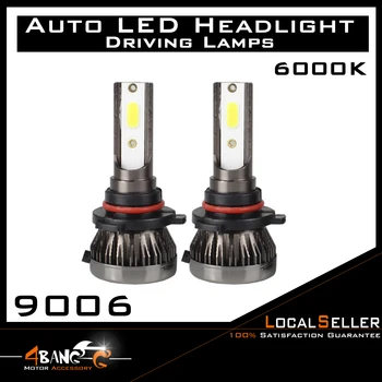 

High Power Auto LED 36W COB 6000k Headlight Bulb 9006 HB4 Head Fog Driving Running Globes Pair