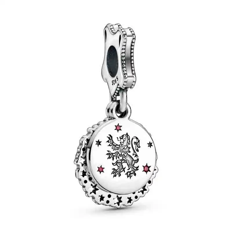 

PDB Original 925 Sterling Silver Magic Academy Lion Charm Pendant with Original Logo for DIY Bracelet Necklace Free Shipping