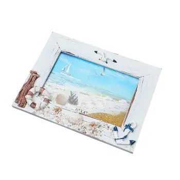 

1 PC Photo Frame Retro Mediterranean Style DIY Desktop Frame Photo Booth Props for Home Store