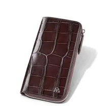 gete new true Crocodile leather men wallet men’s long zipper clutch bag multi-card business wallet America men clutch bag