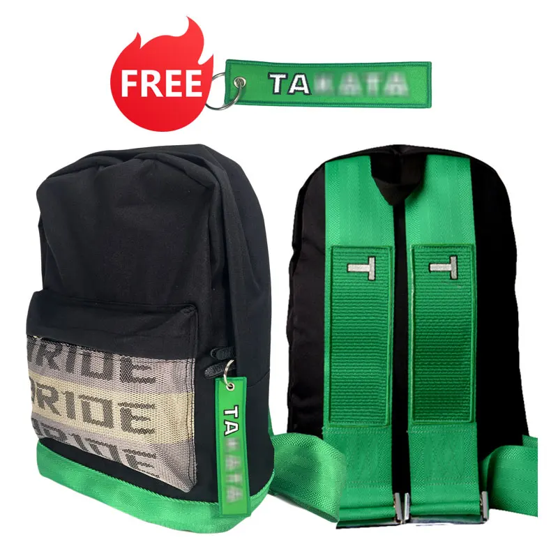 

JDM Style Racing Fabric Strap Style School Backpack Car Canvas Backpack Bride Bag Racing Souvenirs