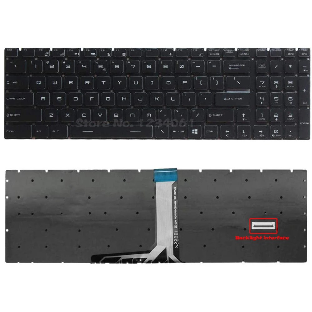 Tastiera Per Computer Portatile Baosity Con Retroilluminazione Usa Per Msi Ge63 Ge63Vr Ge73 Ge73Vr