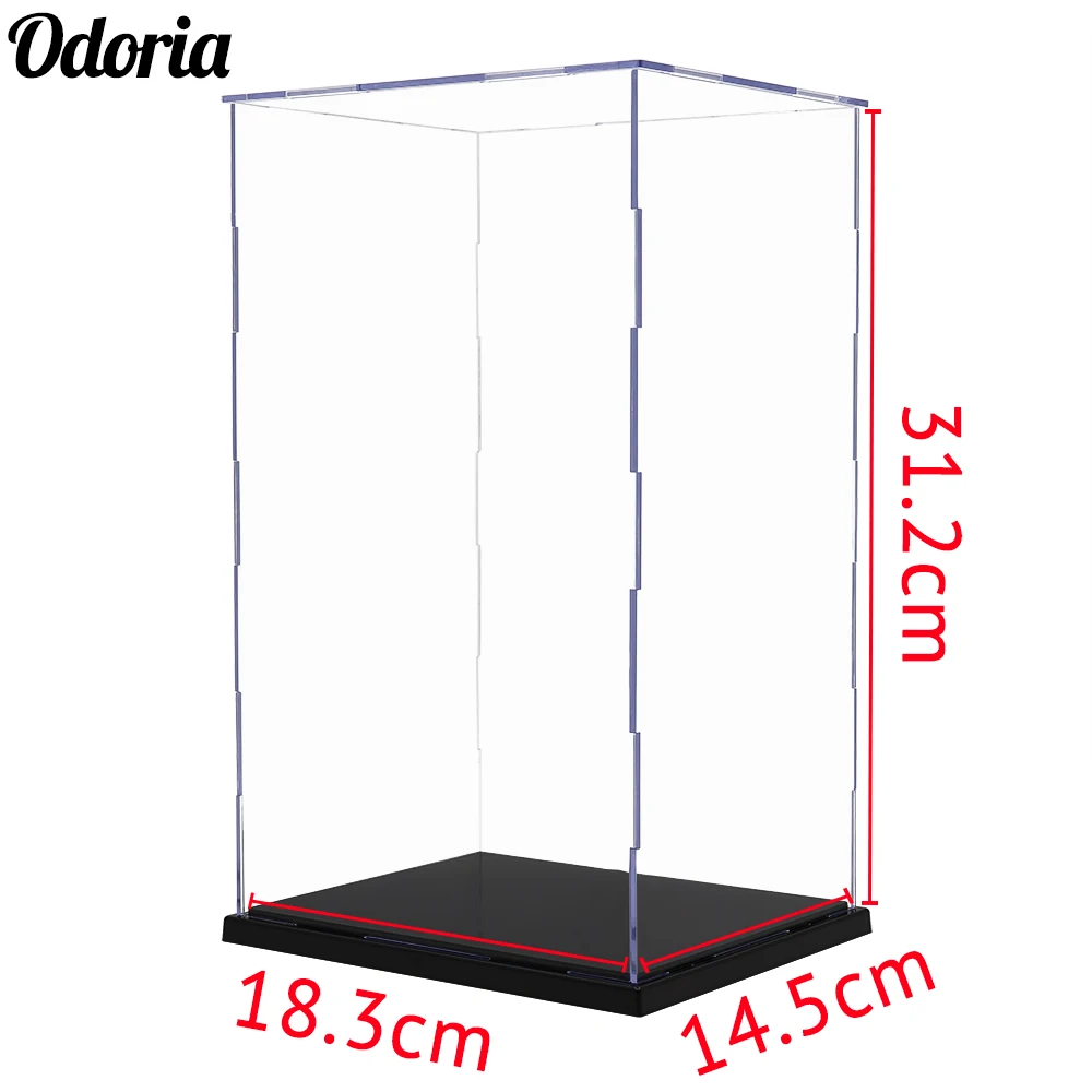 

Odoria Clear Acrylic/Plastic Display Case Box 31.2cm H Perspex Self-Assembly Dustproof