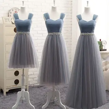 

BacklakeGirls 2019 New Arrival Ever Pretty Sexy Sweetheart Blue Bridesmaid Dress Vestidos De Festa Wedding Guest Dress